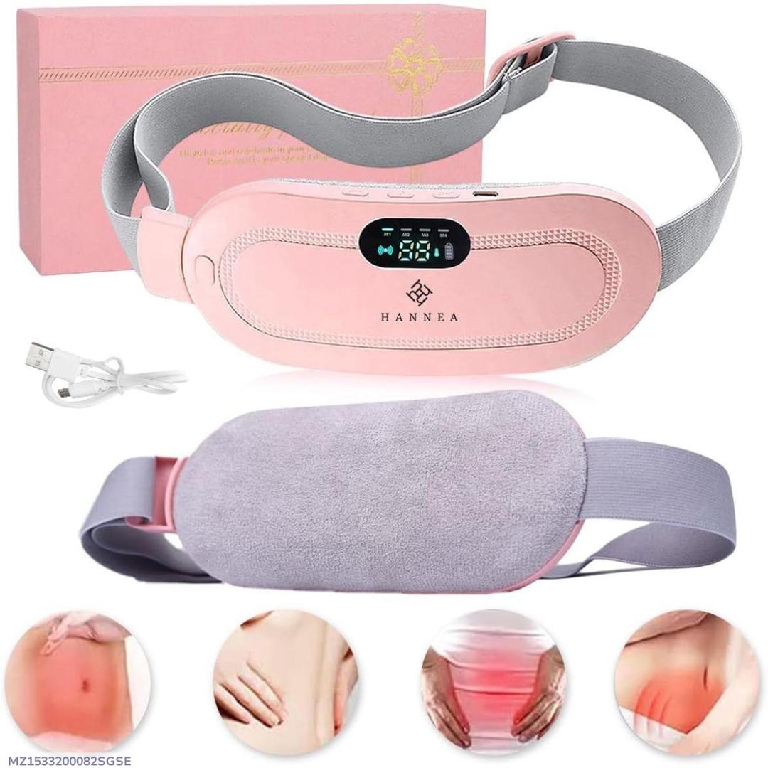 Portable Electric Period Cramp Heating Belt – Menstrual Pain Relief Massager, USB Rechargeable Heating Pad, Pink, 50ml