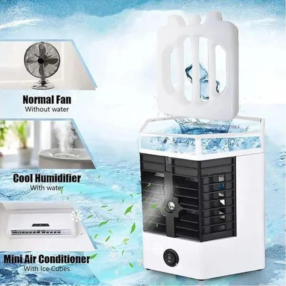 Arctic Cool Ultra-Pro 2X Portable Mini Air Cooler – Personal USB Evaporative Cooler, Humidifier & Fan with Ice Tray, 3 Modes, Quiet Operation