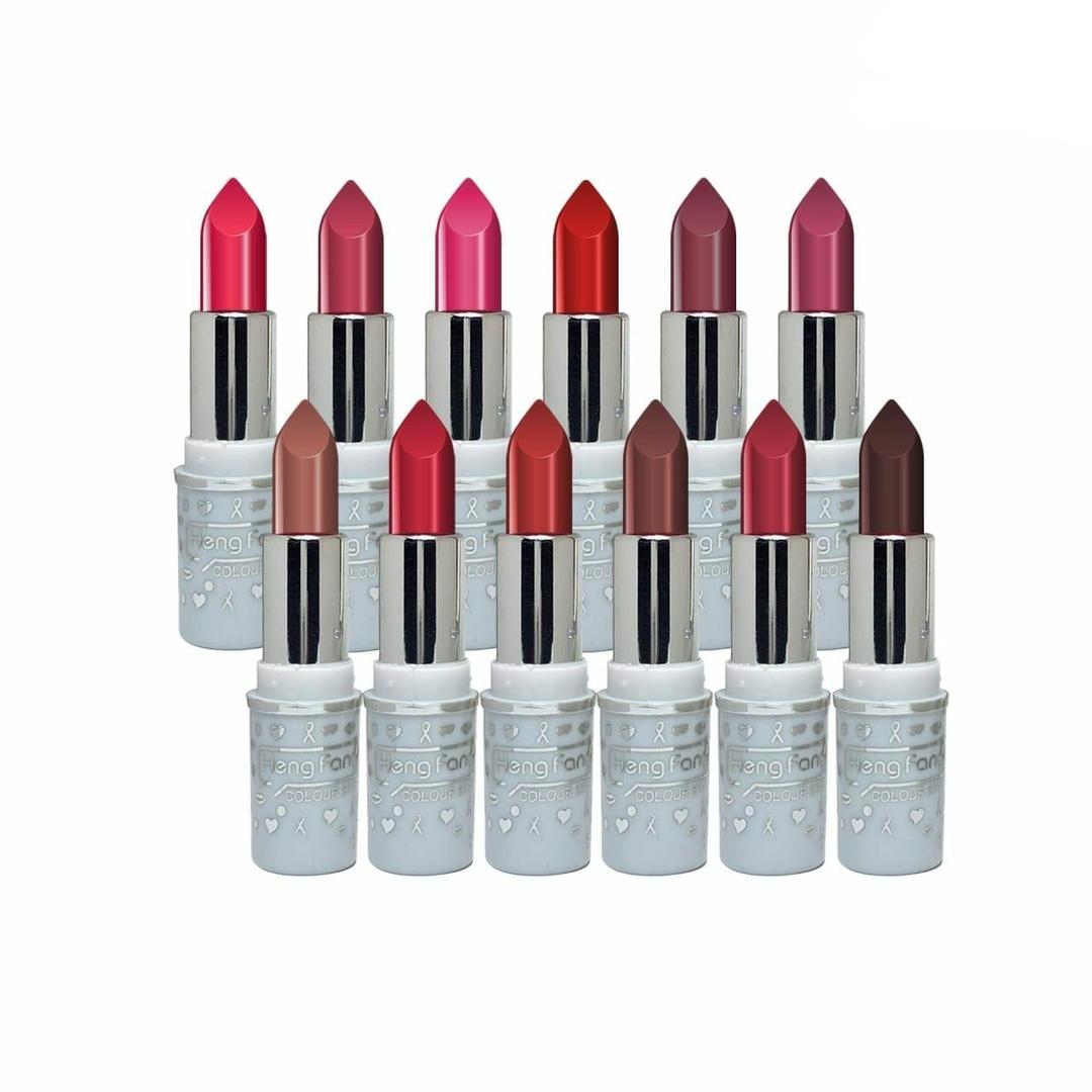 Heng Fang Matte Lipstick Set – 12 PCS Long-Lasting Color Stick